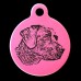 Black Labrador Engraved 31mm Large Round Pet Dog ID Tag